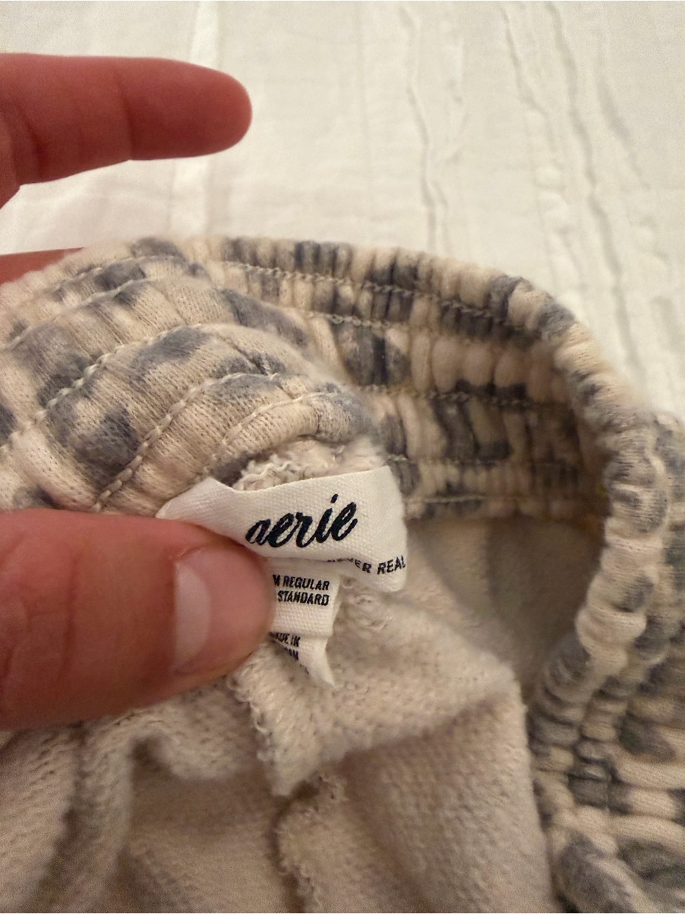 Aerie Go-To Slouchy Sweatpant Leopard Print Wide Leg Lounge Pants - Picture 6 of 6
